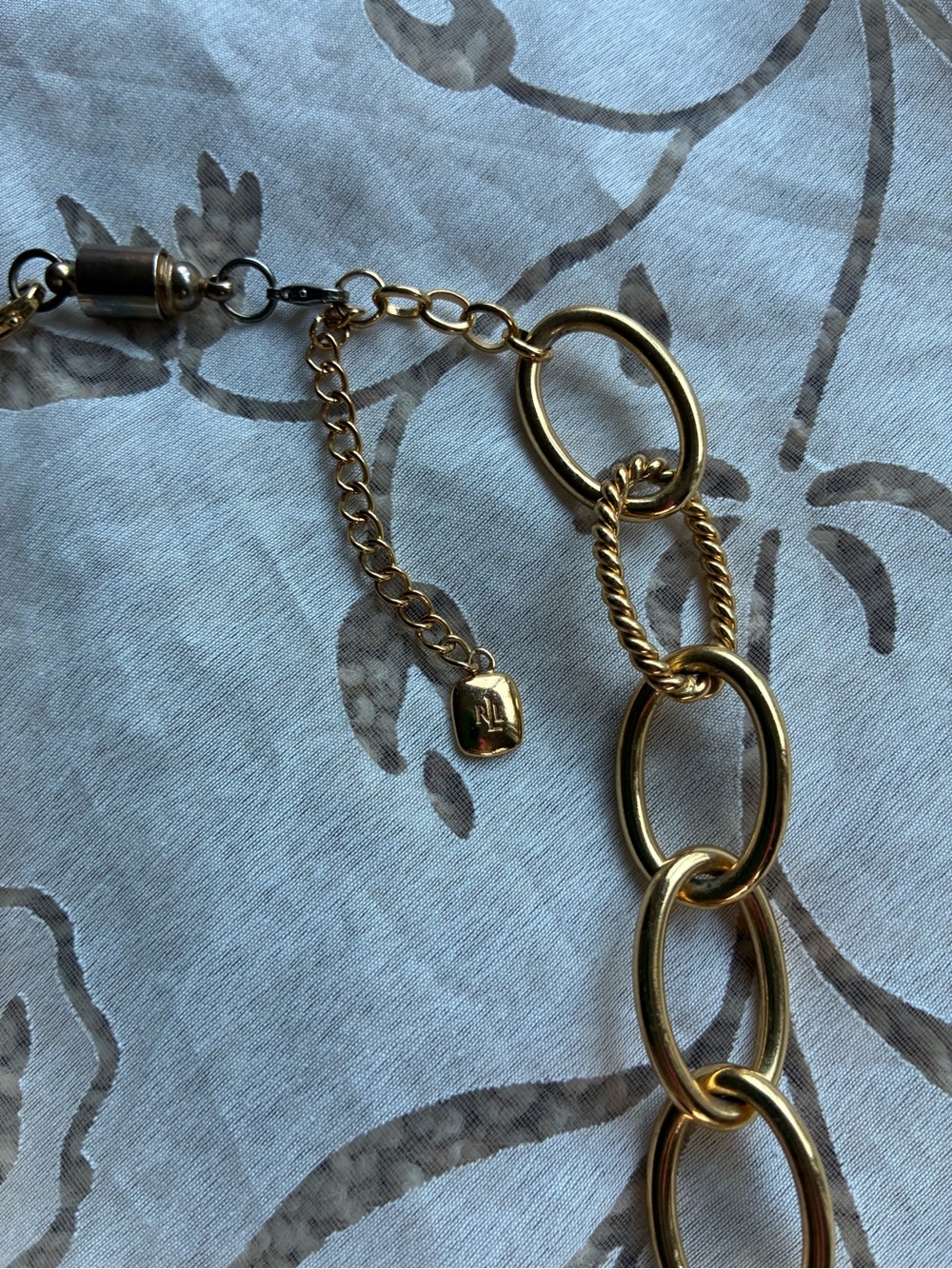 LRL Lauren Ralph Lauren Gold-Tone Link Necklace Women's Jewelry - Picture 3 of 3
